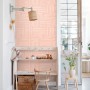 ESTAhome Tapete mit 3D-Muster in Rosa, geometrisches Design für moderne Wandgestaltung.