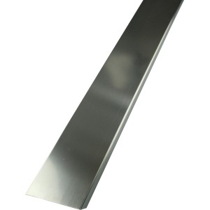 Abschlussprofil aus V2A Edelstahl, gebürstet, 1,25 m, für Glasbausteine (8 cm).
