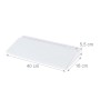 Relaxdays Schreibtischorganizer Kunststoff Glas Weiß Mit Whiteboard 40 cm x 18 cm x 5,5 cm 1 kg_4