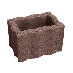 Brauner Christoph Rasterstein SL Pflanzstein, 30x20x20 cm, für Gartenmauern und Wegeinfassungen.