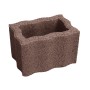 Brauner Christoph Rasterstein SL Pflanzstein, 30x20x20 cm, für Gartenmauern und Wegeinfassungen.