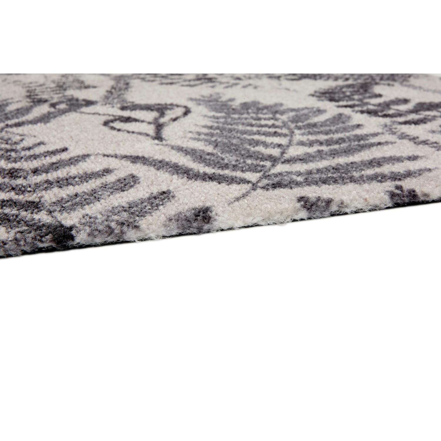 Schöner Wohnen Fußmatte Malibu Creme mit Farn Allover Muster, 50x70 cm.