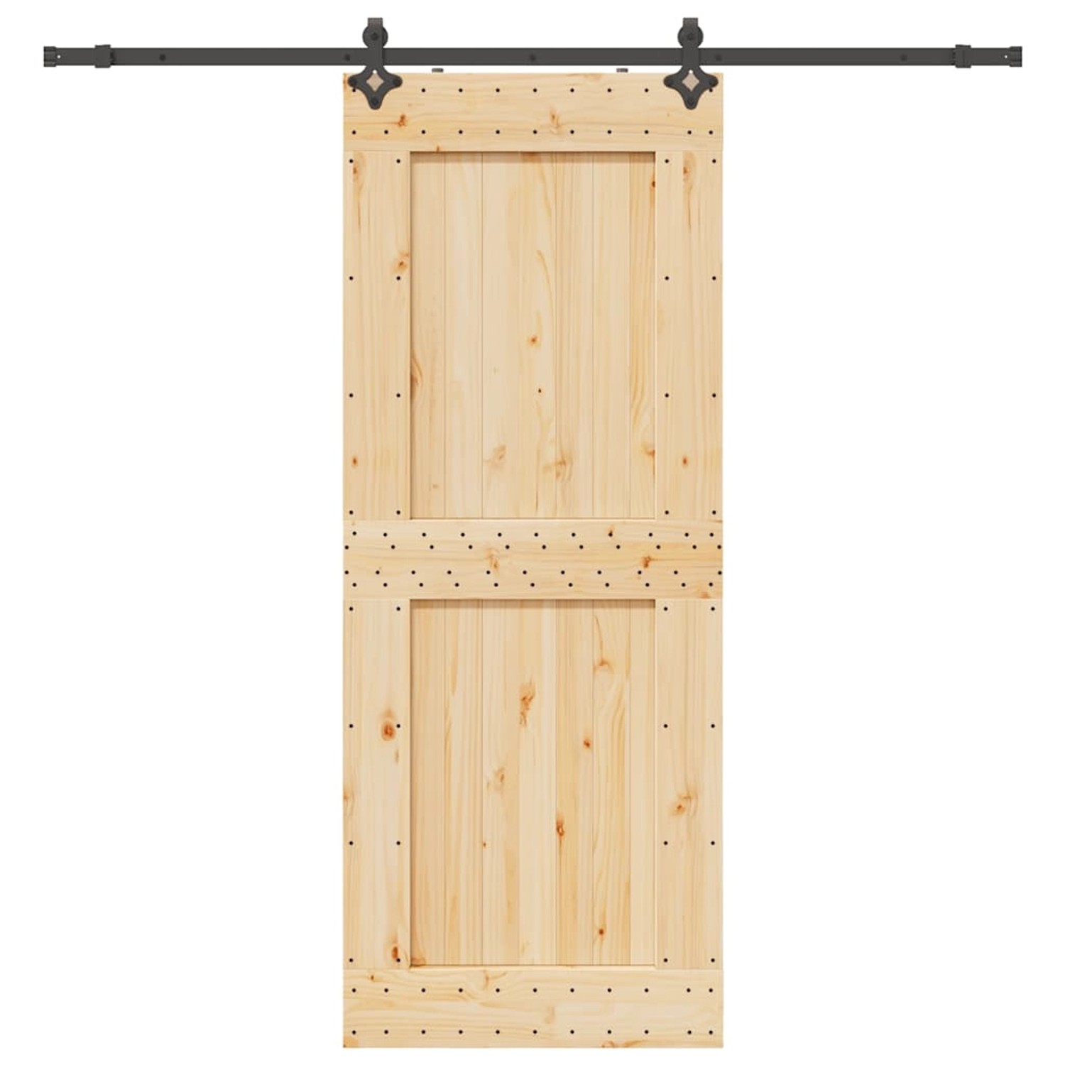 vidaXL Schiebetür mit Beschlag 90x210 cm Massivholz Kiefer 3332733 günstig online kaufen