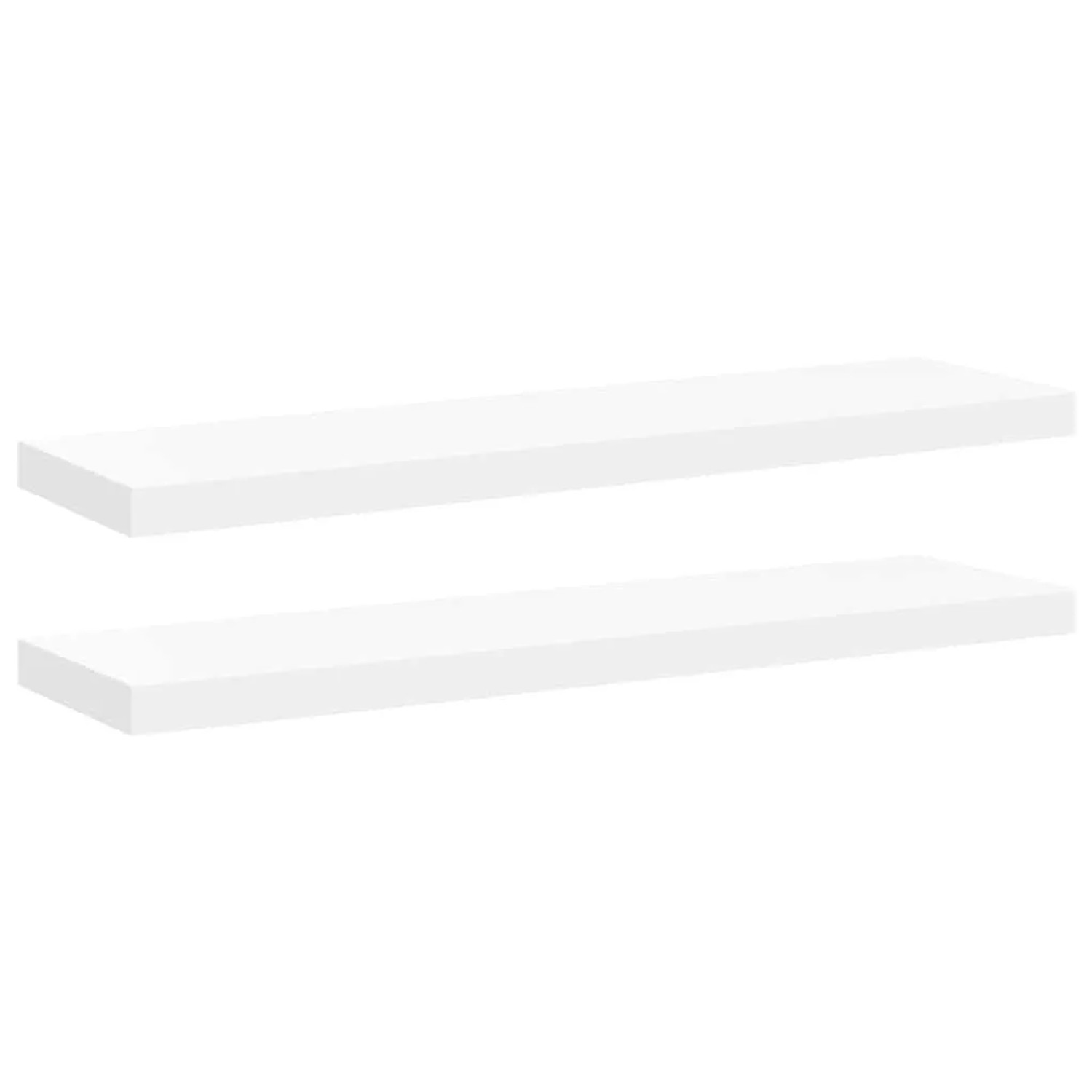 vidaXL Schweberegale 2 Stk Weiß 90x23,5x3,8 cm MDF 323818