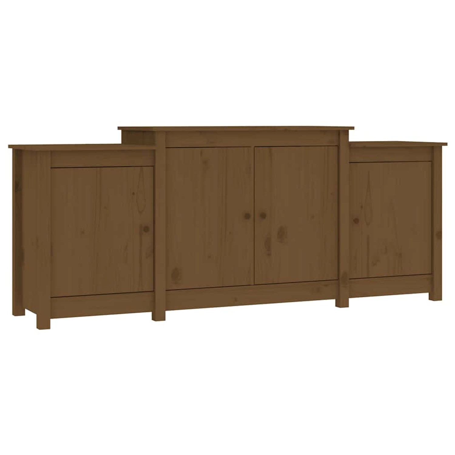 vidaXL Sideboard Honigbraun 164x37x68 cm Massivholz Kiefer 821495