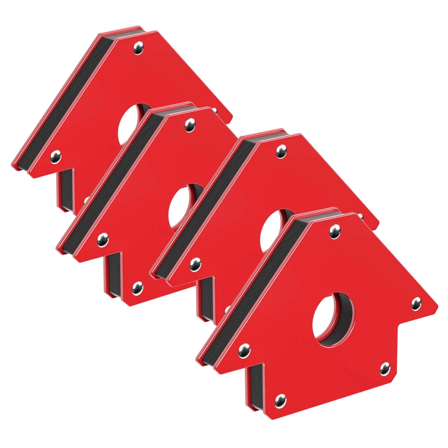Wiltec 4x Schweißmagnet 32kg Schweißwinkel 190x120x26mm Magnetwinkel Magnet