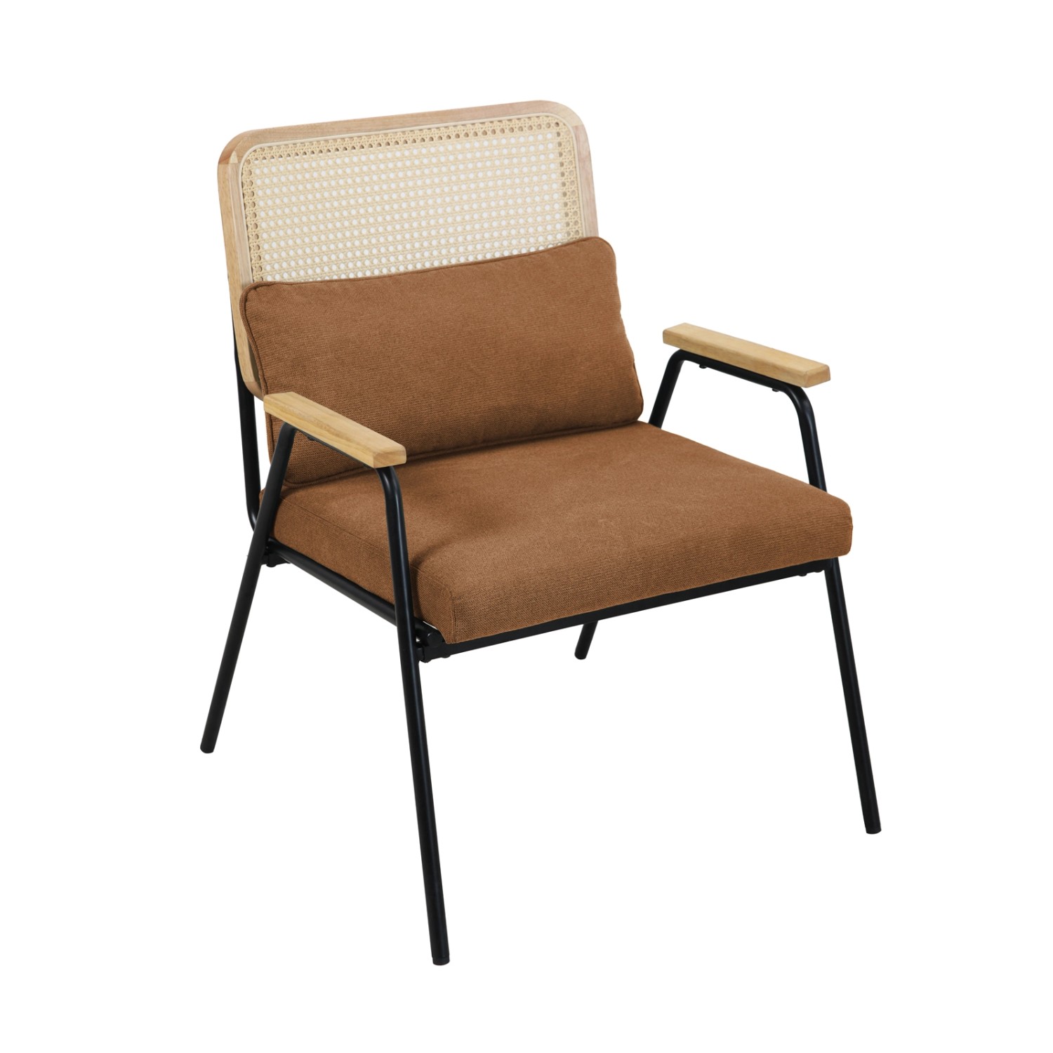 Svita Thea Loungesessel Loungestuhl Mit Armlehnen Kissen Indoor Relaxstuhl Braun