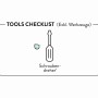 Symbolbild: Werkzeug-Checkliste (Schraubendreher) für die Montage des WC-Sitz Jaru.