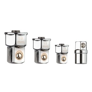 Gedore Adaptersatz R47001004, 4-teilig für Vierkantantrieb mit 10, 13, 19 mm Schlüsselweite.