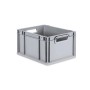 Graue PROREGAL Eurobox NextGen, 20 Liter, mit Griffen. Aufbewahrungsbox für Lager und Werkstatt.