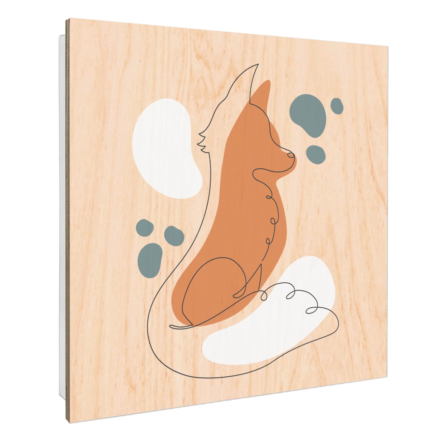 Banjado Großer Schlüsselbox Holz 30x30cm Weiß Scharnier Rechts 50 Haken Sch günstig online kaufen