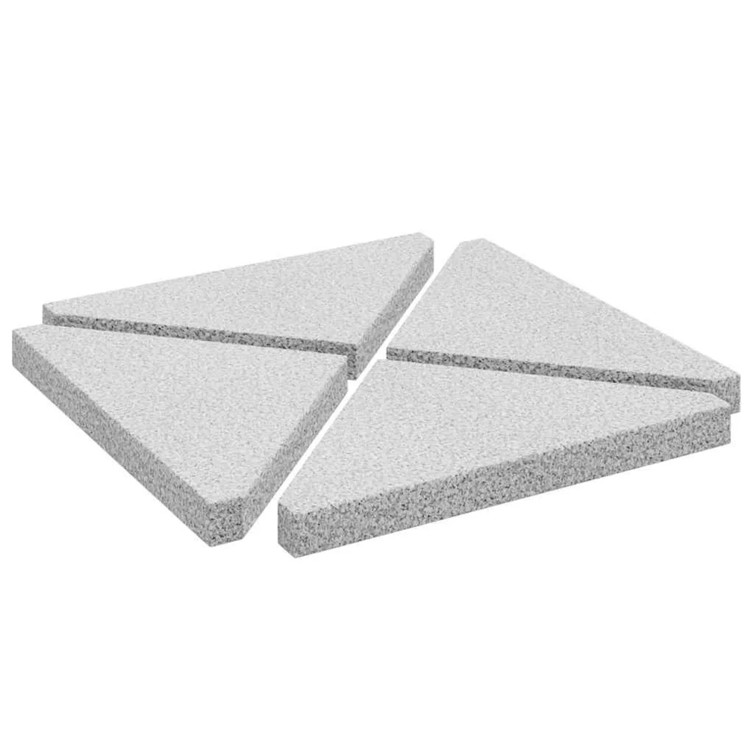 vidaXL Sonnenschirm-Gewichtsplatten 4 Stk Grau Granit Dreieckig 14 kg 3318585