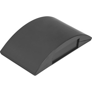 Schwarzer LUX Hand-Schleifklotz Classic, 70x130 mm, aus PVC für Schleifarbeiten.