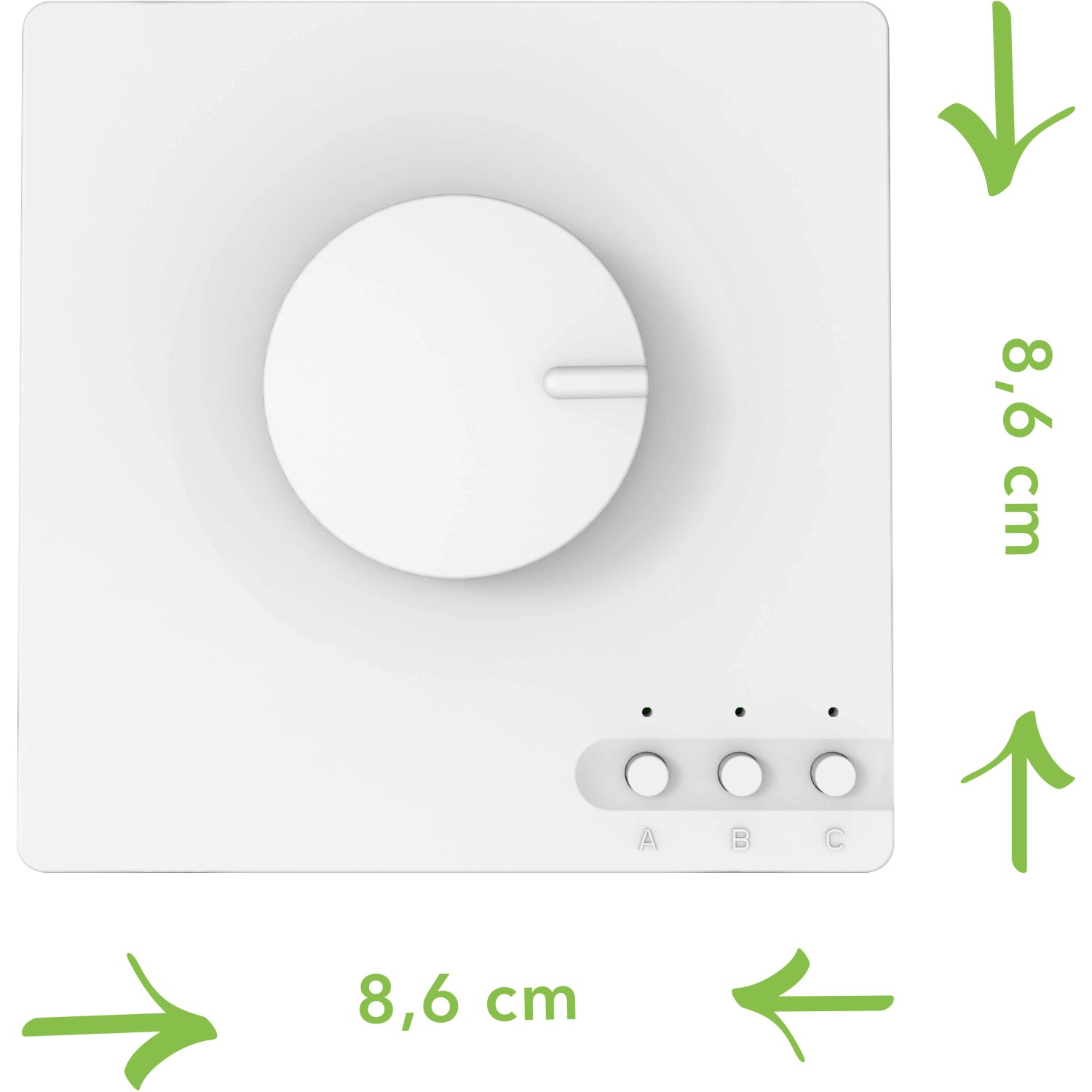 Lutec Schalter Smart Switch Weiß 8,6 cm x 8,6 cm x 1,1 cm