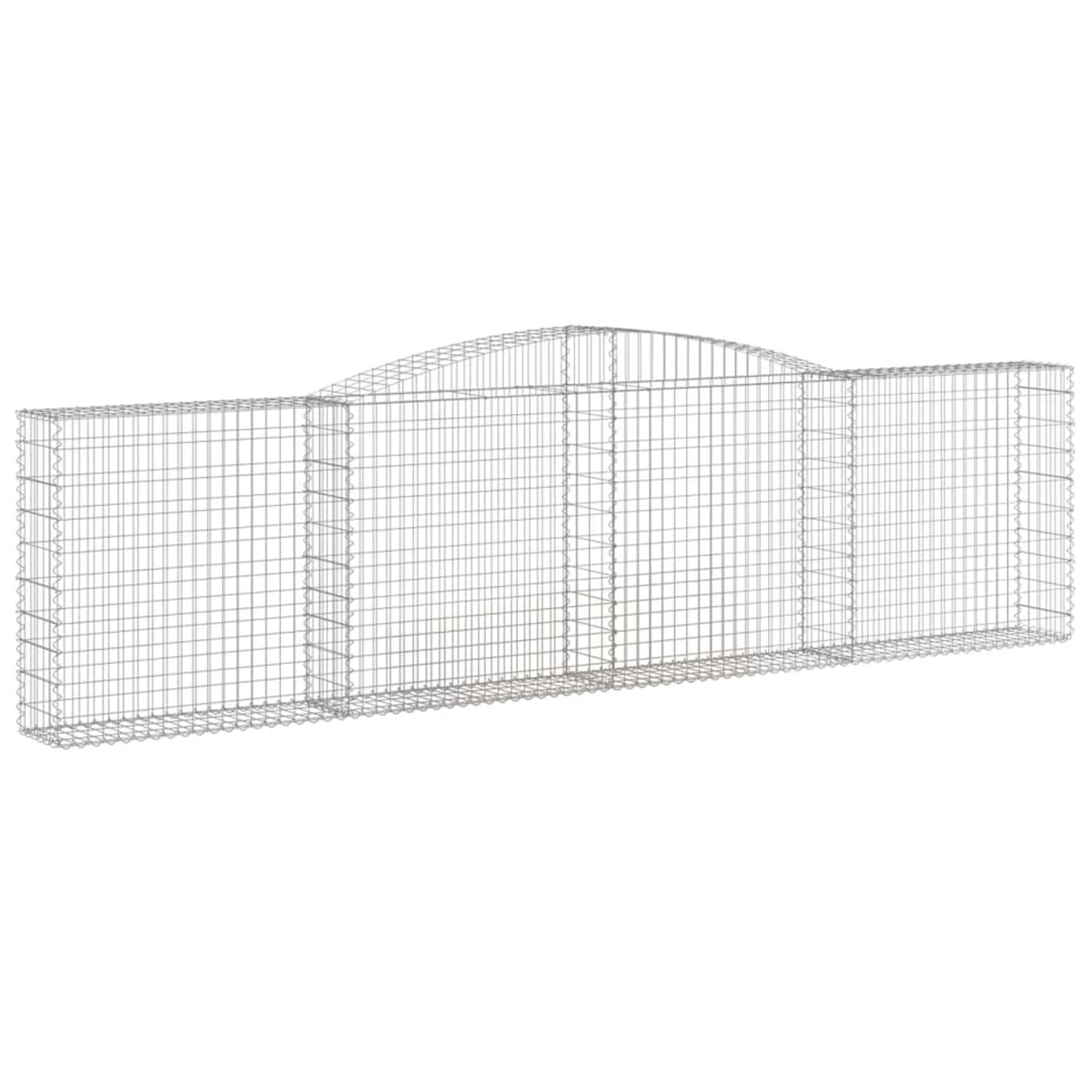 vidaXL Gabionen mit Hochbogen 4 Stk 400x30x100/120cm Eisen 1635460