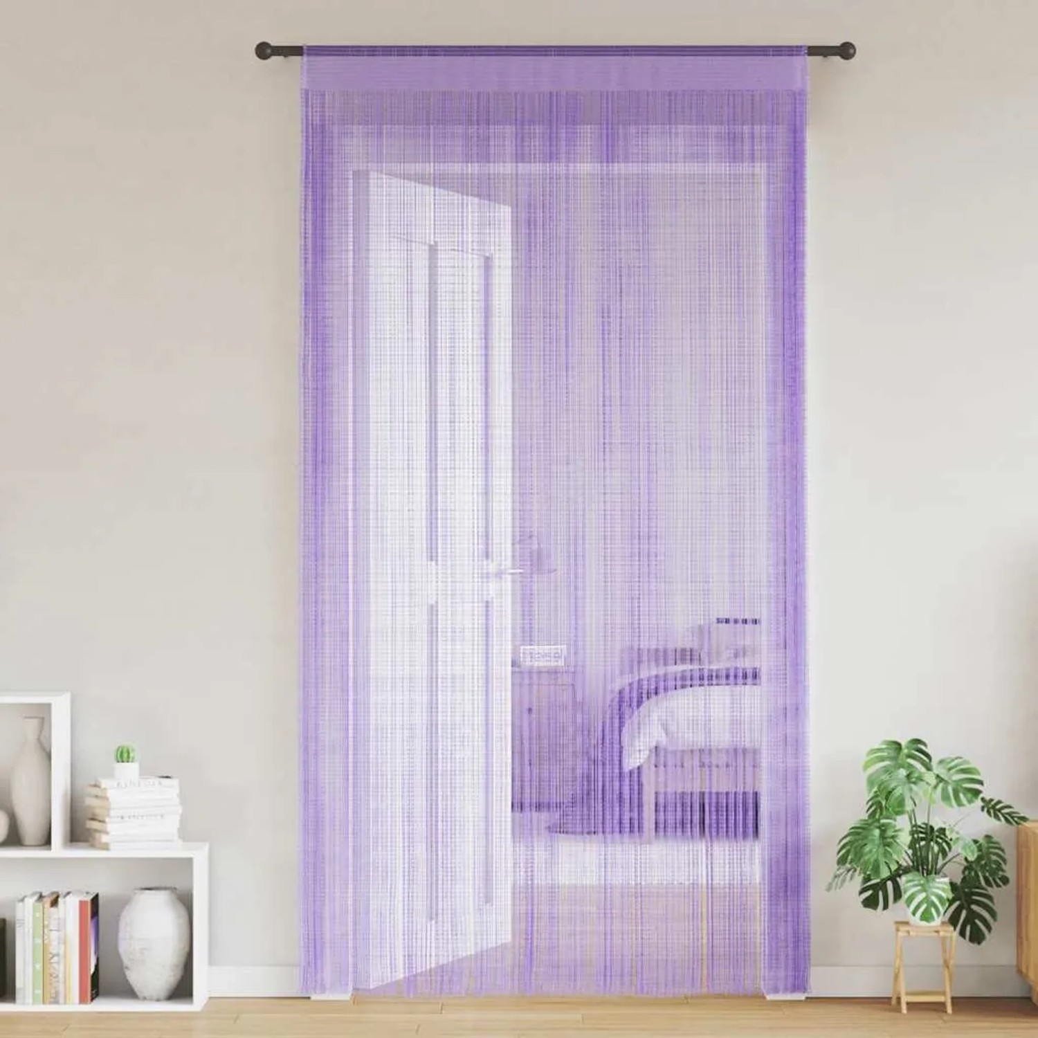 vidaXL Fadenvorhänge 2 Stk Lila 140x250 cm 4102048_2