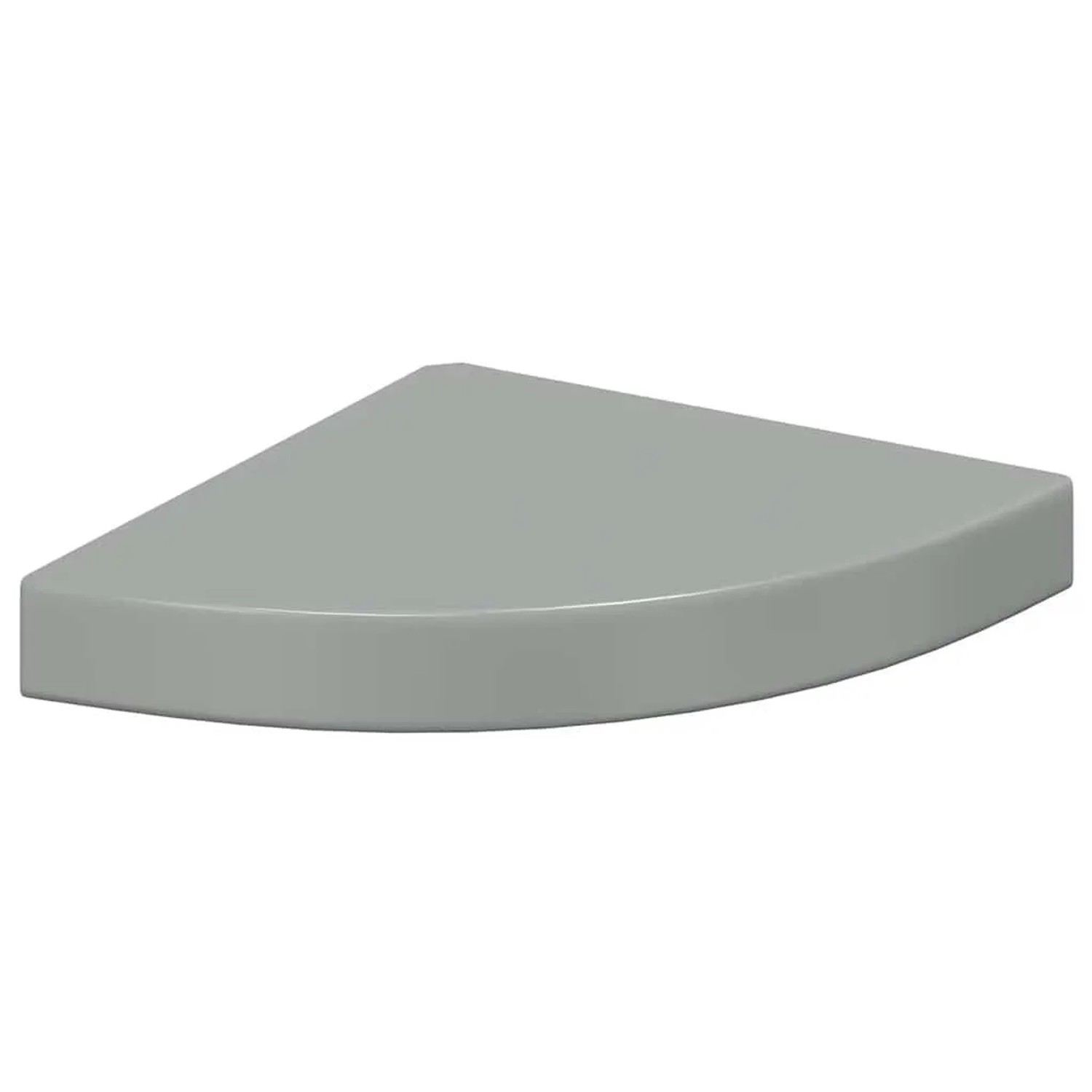 vidaXL Eck-Schweberegal Hochglanz-Grau 25x25x3,8 cm MDF 323892