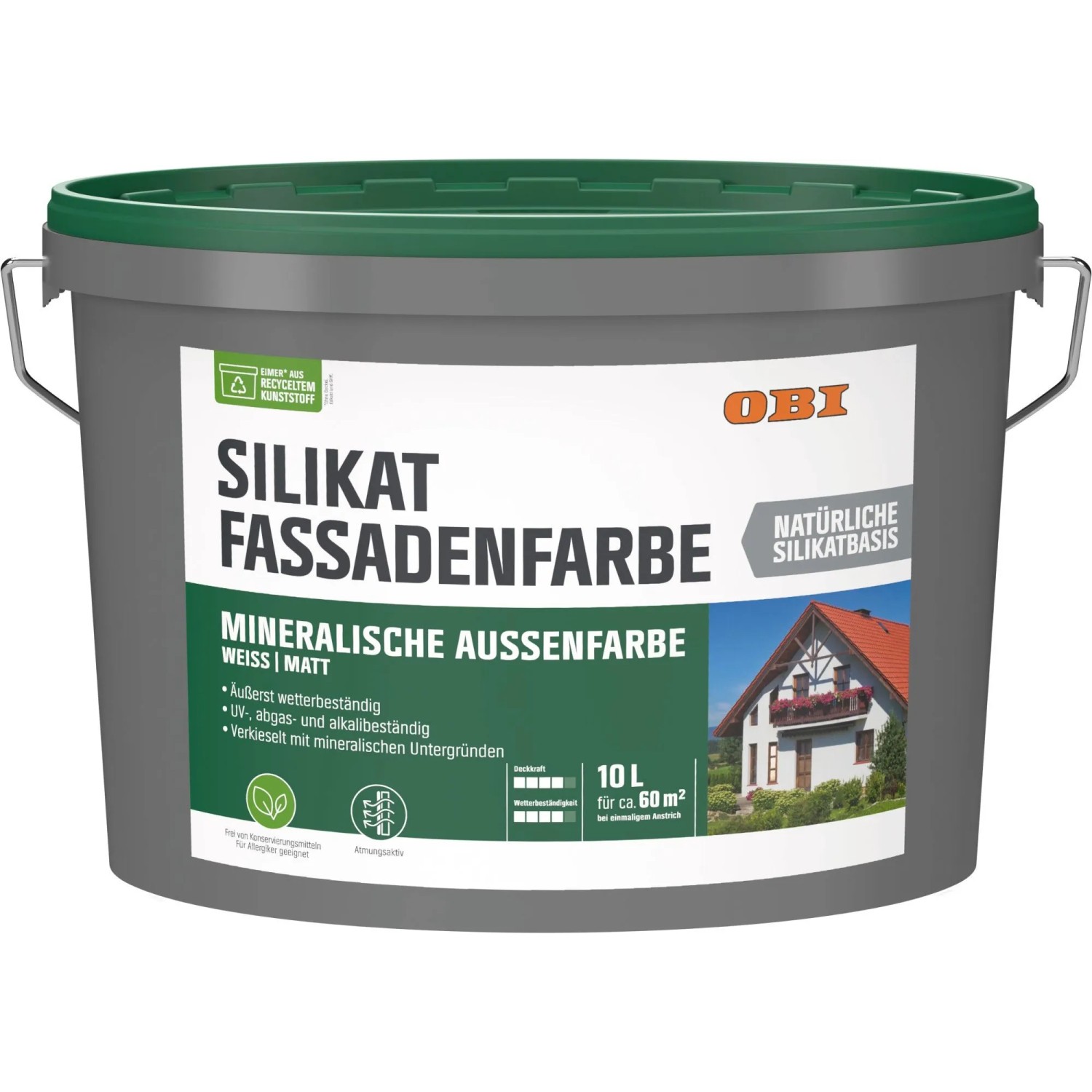OBI Silikat Fassadenweiss matt 10 l