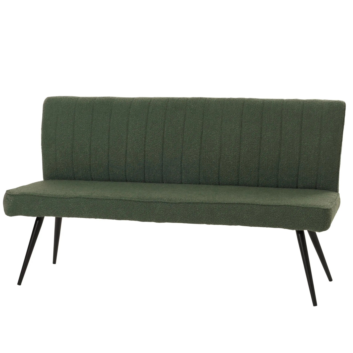 Mcw Sitzbank K16 Rückenlehne Stoff/Textil Bouclé Metall 160cm Grün