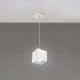 Weiße Sollux Lighting Hängeleuchte Quad 1. Quadratische Form, modernes Design für Lampen & Leuchten.