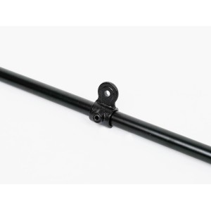 Schwarzes, mattes Gelenkstück Teil B (Ø 2,7 cm) für Stahlrohr-Möbelbau.