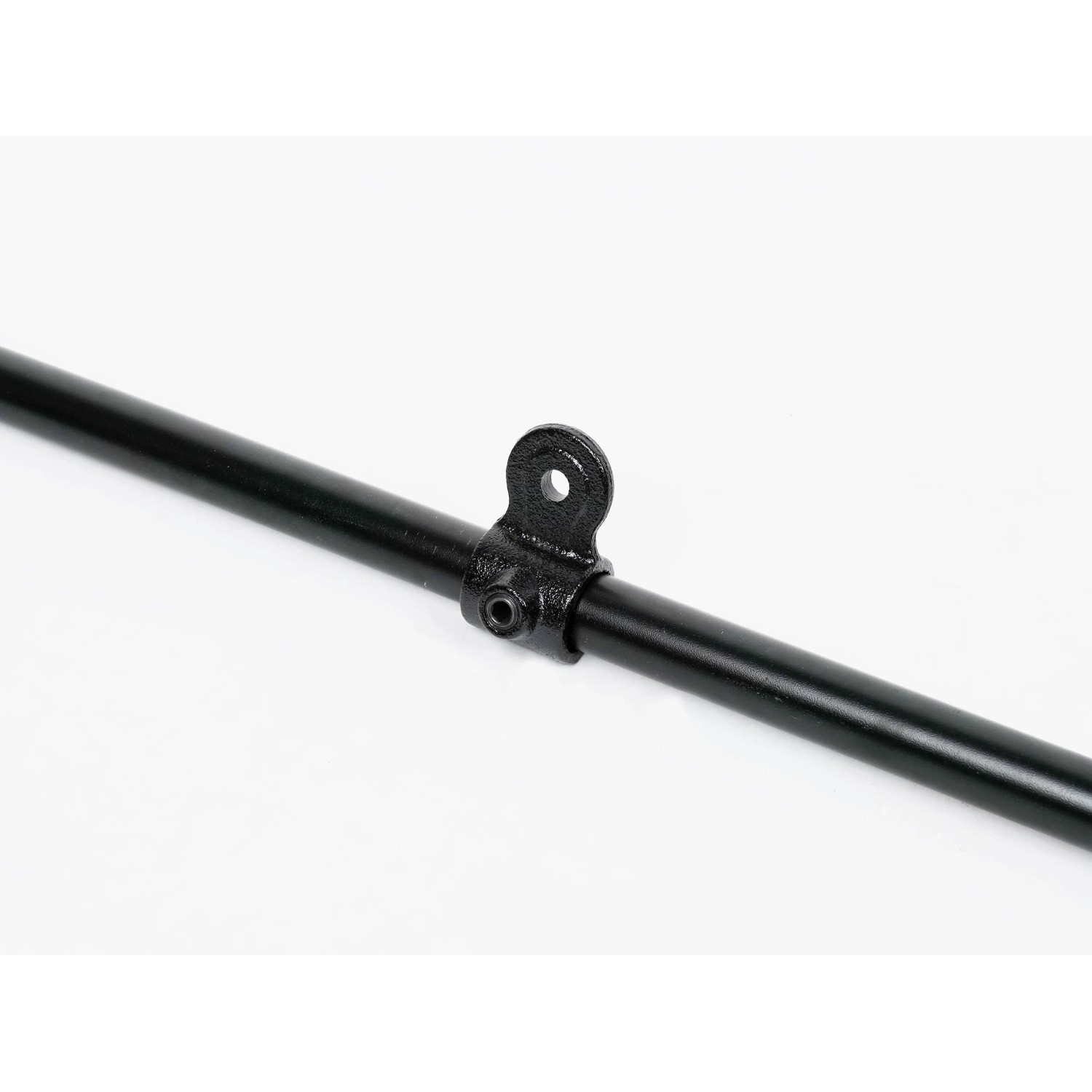 Schwarzes, mattes Gelenkstück Teil B (Ø 2,7 cm) für Stahlrohr-Möbelbau.