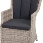 Garten Pleasure Sessel Dijon, Teil des 5-teiligen Lounge-Gartenmöbel Sets, grau mit Polster.