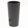 Anthrazitfarbene Regentonne Wave 2in1 mit 200 l und Hahn. Wellen-Design für Garten und Terrasse.