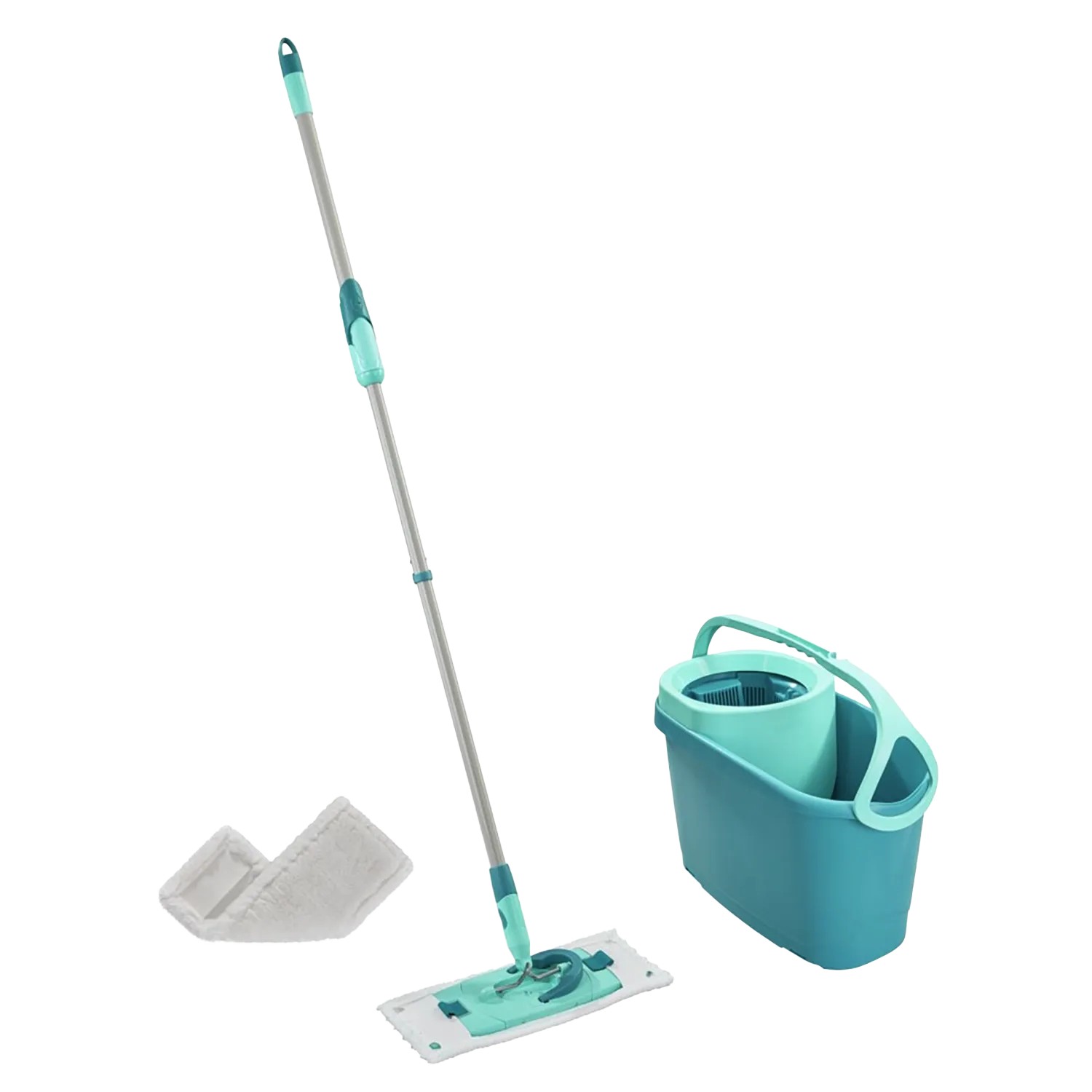 Leifheit Clean-Set Twist M Ergo MicroDuo und Superduster M Türkis 5-teilig