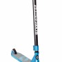 Blauer Six Degrees Stuntscooter mit verstärktem Lenker und 360-Grad-Lenkung.