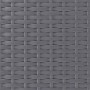 Detailaufnahme des grauen Polyrattan-Geflechts der Balkonmöbel Hazelton.