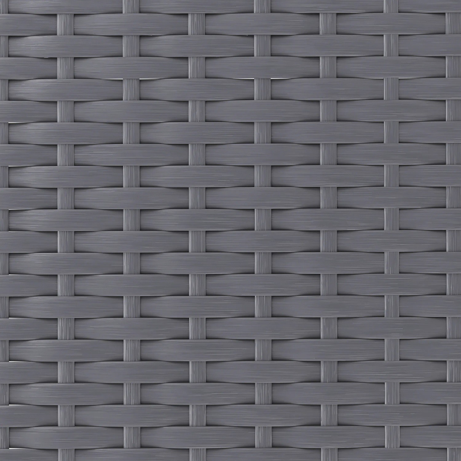 Detailaufnahme des grauen Polyrattan-Geflechts der Balkonmöbel Hazelton.