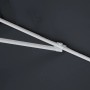 Detailaufnahme: Grauer AXI Ampelschirm (300x200 cm) mit weißem Gestell.