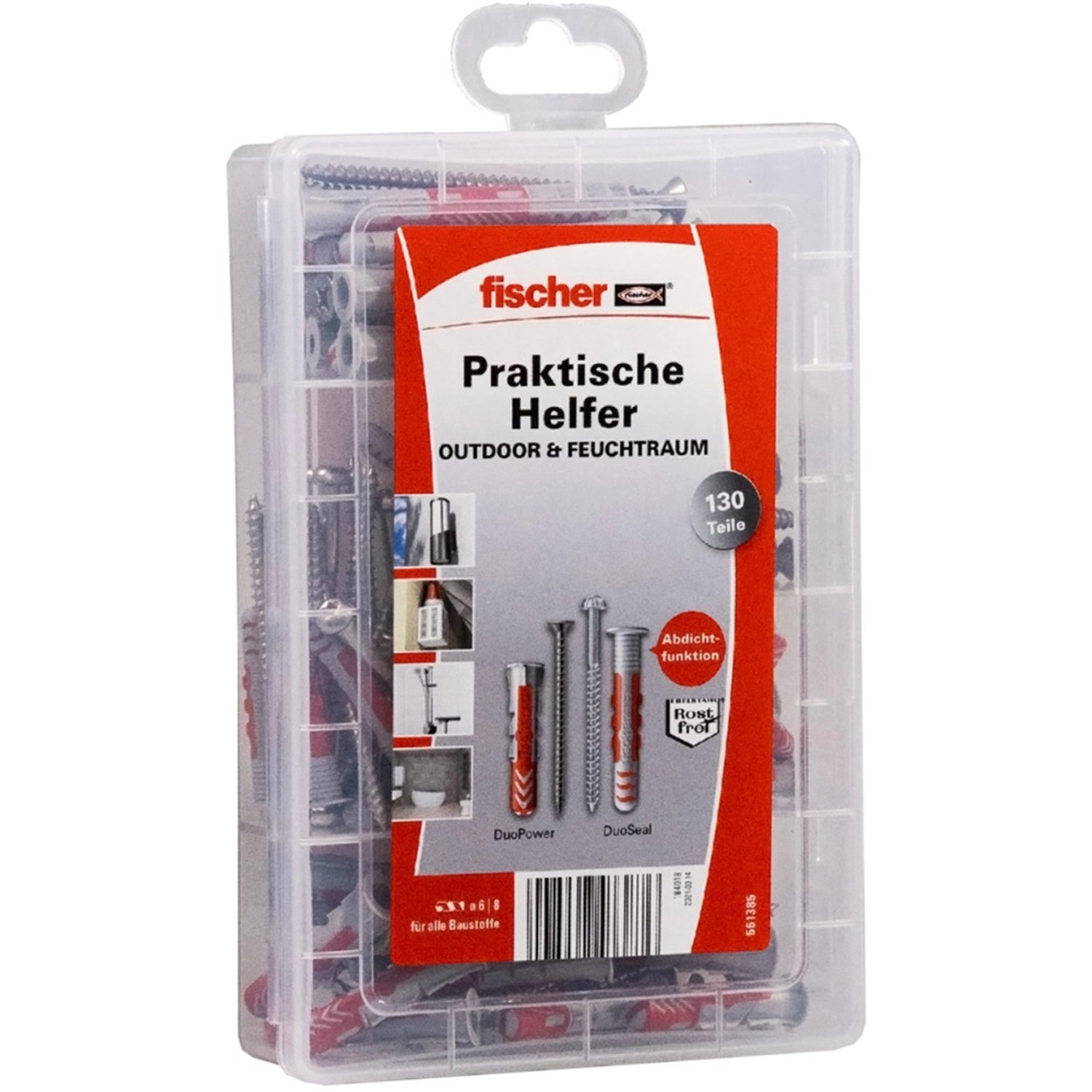 Fischer Dübel-Set Praktische Helfer Outdoor & Feuchtraum mit Schrauben