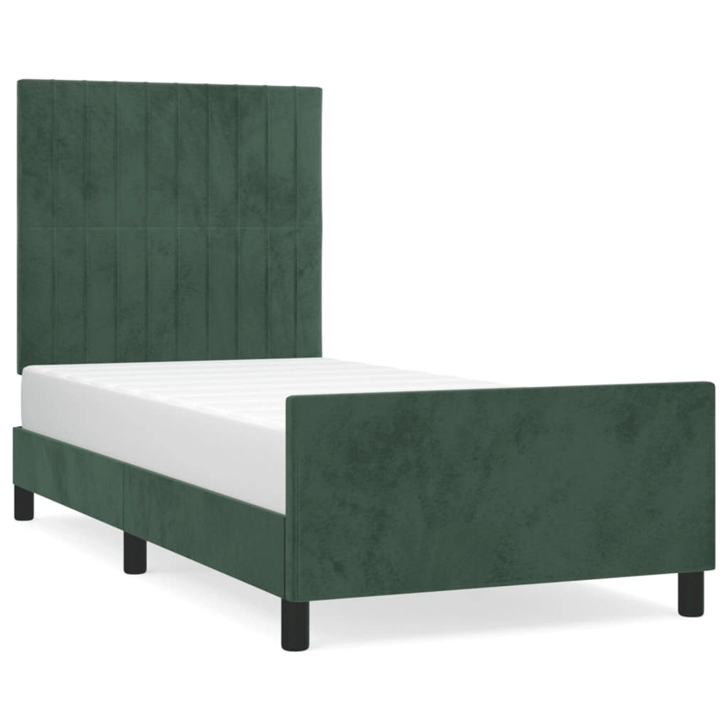 vidaXL Bettgestell ohne Matratze Dunkelgrün 80x200 cm Samt 3125846 günstig online kaufen
