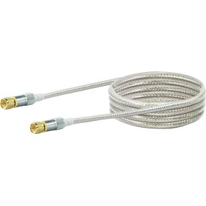 Schwaiger SAT-Anschlusskabel, 3 m, 110 dB, für HDTV, mit vergoldeten Steckern.