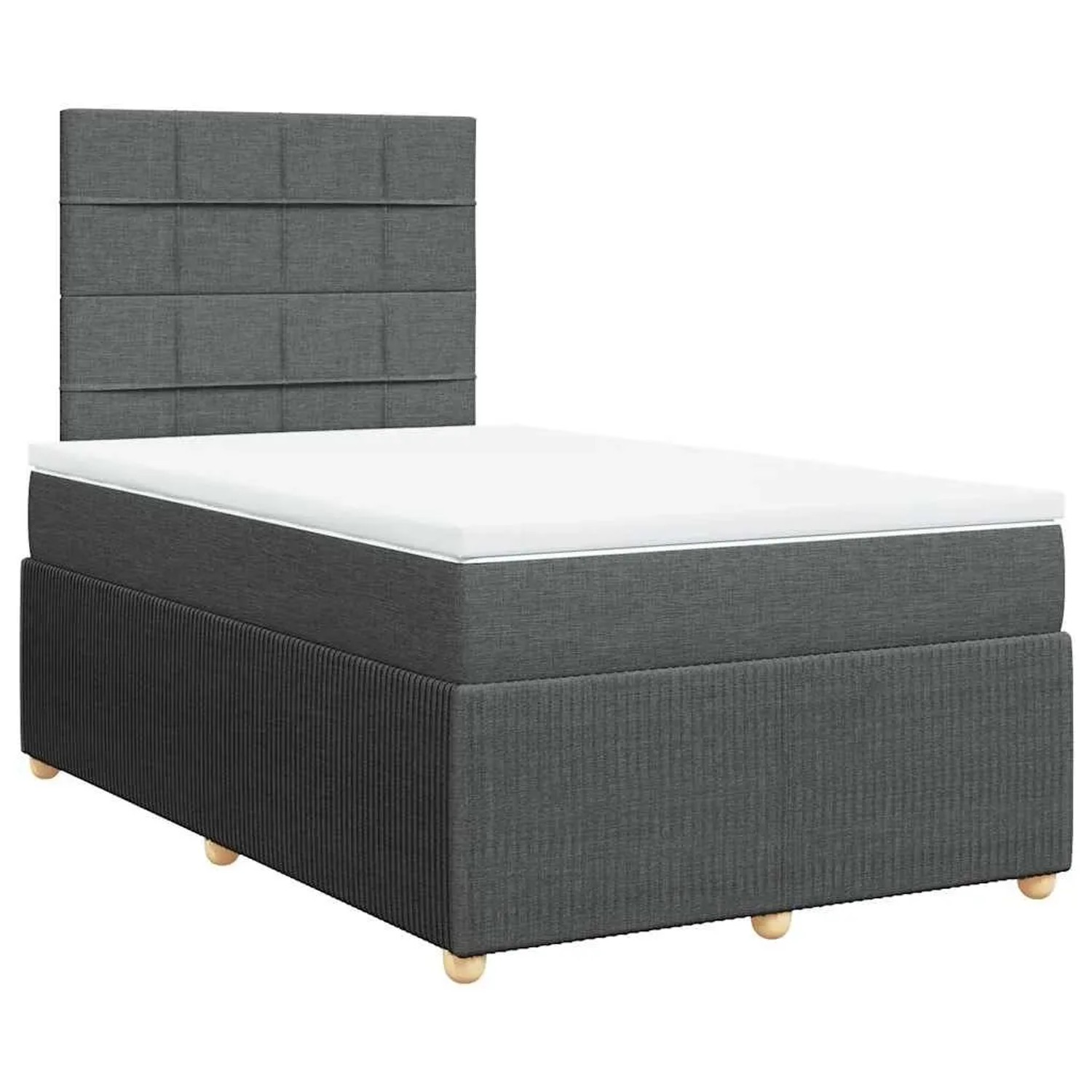 vidaXL Boxspringbett mit Matratze Dunkelgrau 120x190 cm Stoff 3291996 günstig online kaufen