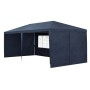 Blaues Juskys Partyzelt 3x6m mit Seitenwänden und Fenster für Garten & Feiern.