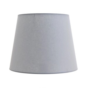 Konischer, grauer Lampenschirm aus Stoff für Stehlampen, Ø 38 cm.