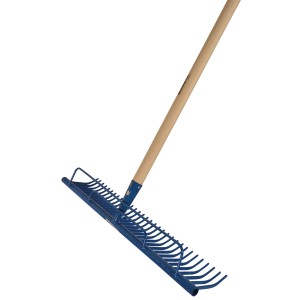 Sonneck Rasenrechen mit 32 Zinken und Holzstiel für die Gartenarbeit.