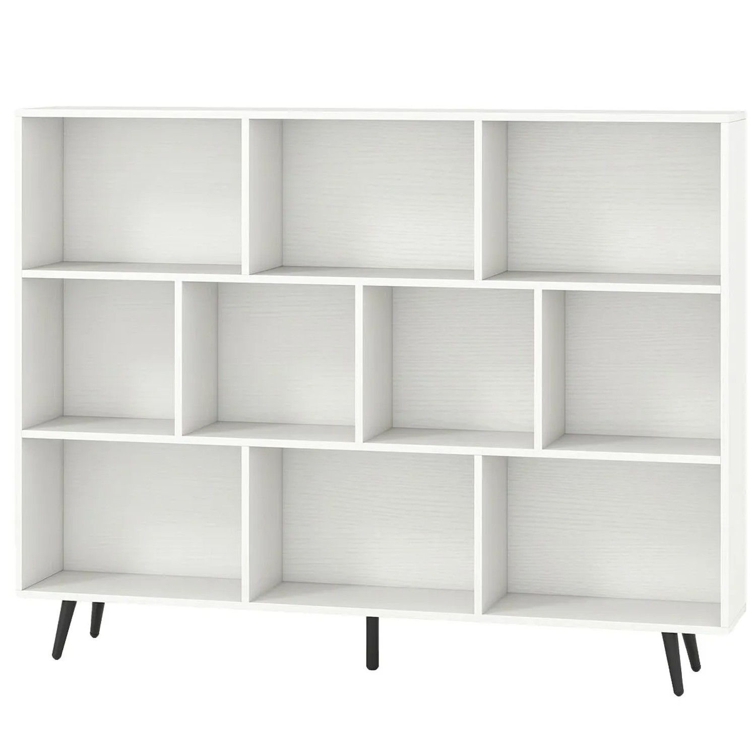 Costway Bücherregal mit Fächern 3 Ebenen 140 cm günstig online kaufen