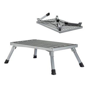 Wiltec Camping Trittstufe 150Kg Tritthocker Klappbar Trittleiter Klapptritt