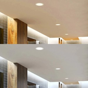 PRIOS LED Einbaustrahler Rida, weiß, Aluminium, für Bad/Feuchtraum, verschiedene Lichtfarben.