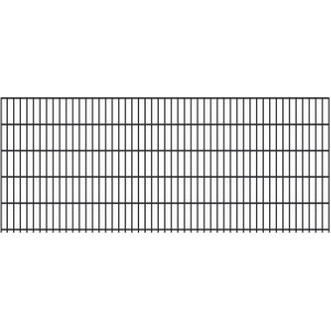 Anthrazitfarbene Doppelstabmatte 8/6/8 mm, 103 cm hoch, für Gartenzäune.