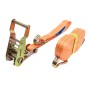 Oranger TRUTZHOLM Ratschen Spanngurt, 5 m, 1,5 t, mit Ratsche und Haken für Autoanhänger.