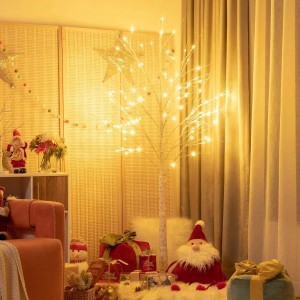 Costway LED Lichterbaum Birkenbaum Tannenbaum Christbaum 180cm