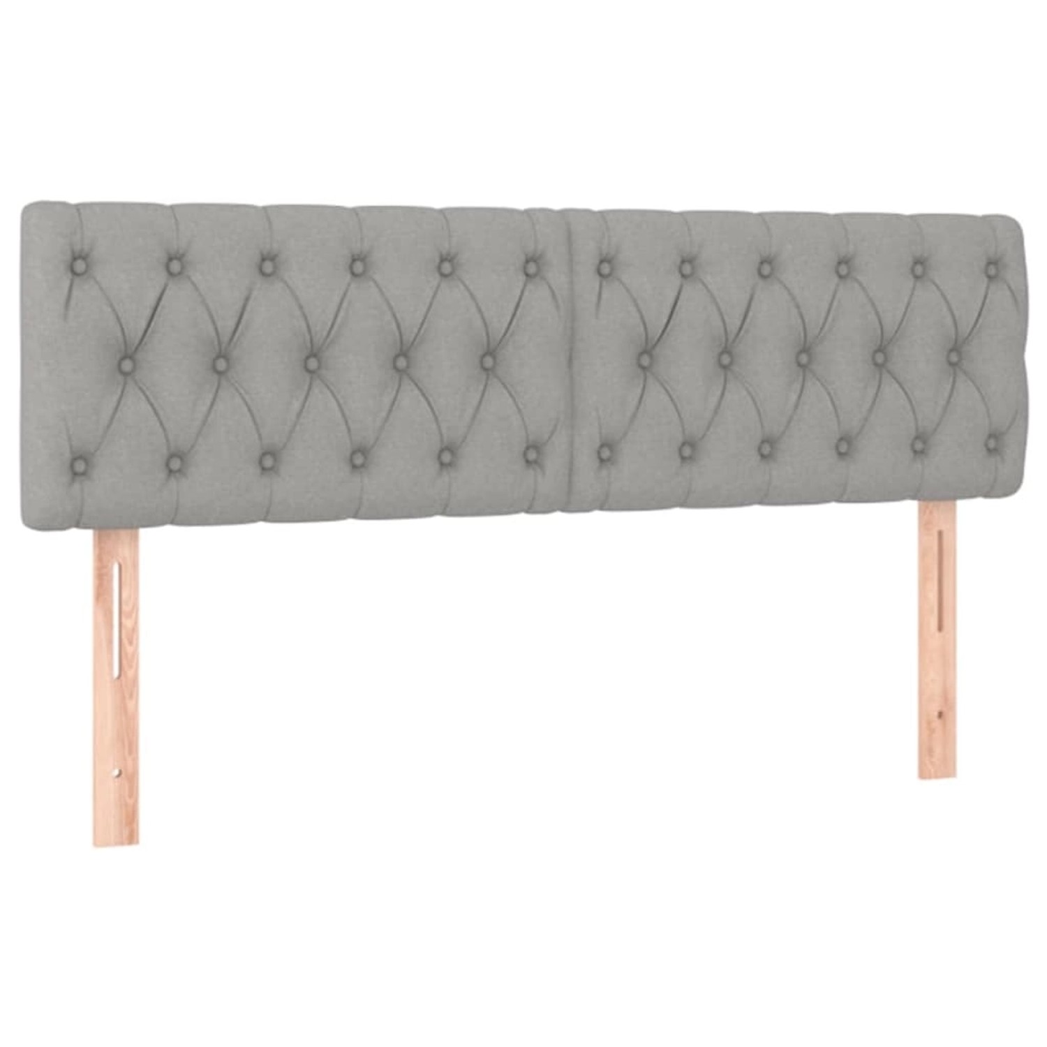 vidaXL LED Kopfteil Hellgrau 160x7x78/88 cm Stoff 3121954