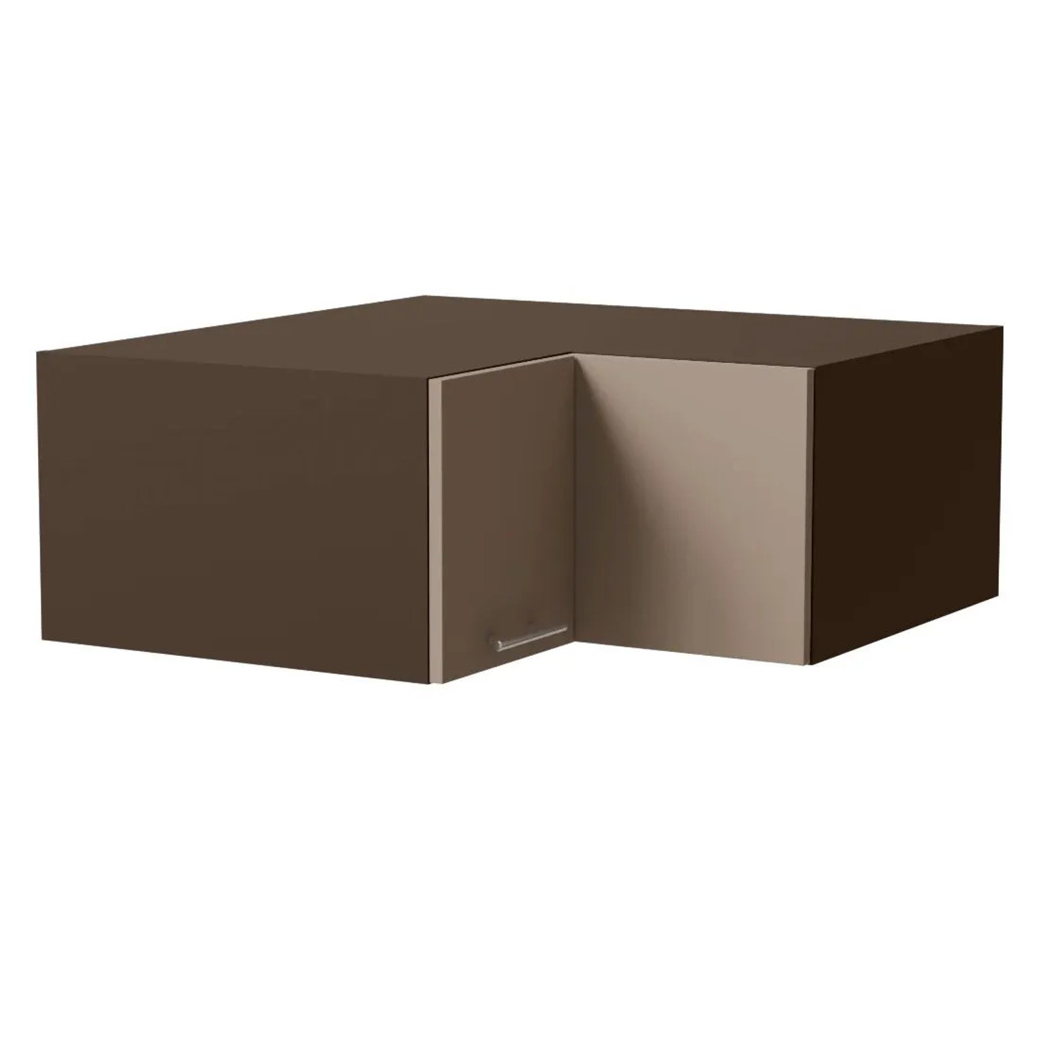 Feldmann-Wohnen Eckaufsatzschrank Brerra W14/90/36 Lava / RAL 1019 graubeige Matt 90 / 90 / 36cm