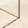 Detailansicht: Weicher, waschbarer Kurzflor-Teppich Huarte in Creme (80x200 cm).
