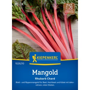 Kiepenkerl Mangold Rhubarb Chard Samenpackung mit rotstieligem Mangold.